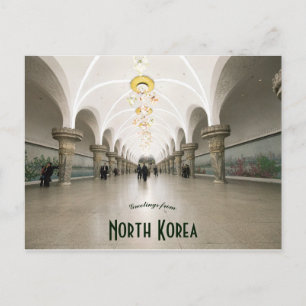 Metro Subway Pyongyang North Korea  Postcard