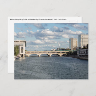 Metro traffic on the Bercy Bridge - Paris Postcard