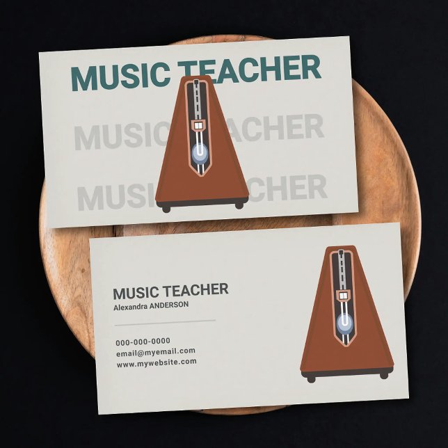 Metronome - Music Teacher Business Card (Metronome - Music Teacher Business Card)