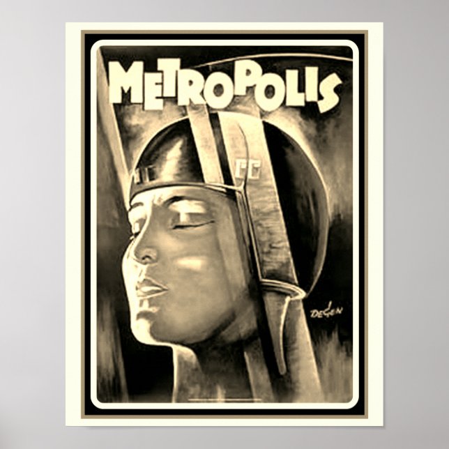 "Metropolis" 1927 Film Poster (Front)