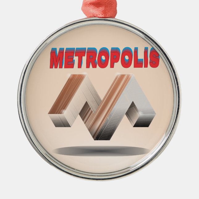 metropolis 1 metal tree decoration (Front)