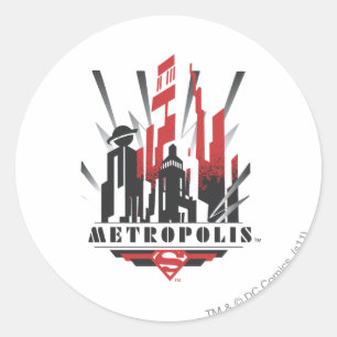 Metropolis Art Deco Classic Round Sticker