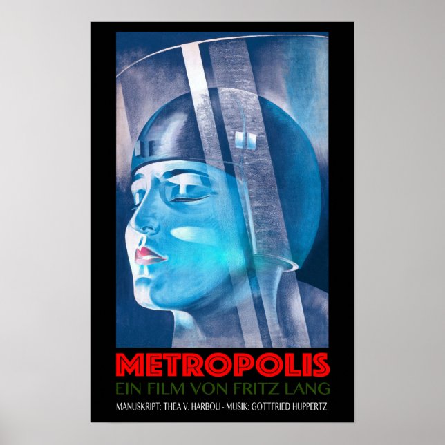 METROPOLIS Ein Film Von Fritz Lang Old German Film Poster (Front)