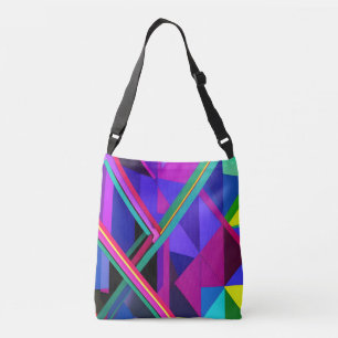 "Metropolis Grid: A Digital Reflection" Crossbody Bag