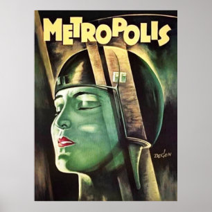 Metropolis Robot Woman Vintage Movie Poster – 1920