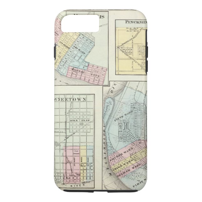 Metropolis, Shawneetown, Cairo and Pinckneyville Case-Mate iPhone Case (Back)