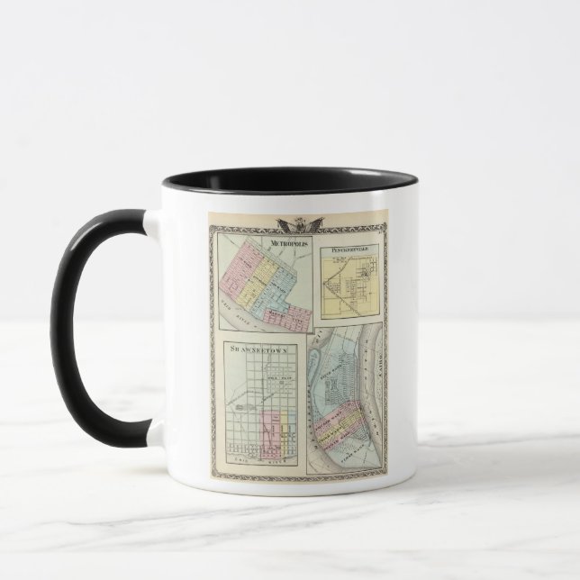Metropolis, Shawneetown, Cairo and Pinckneyville Mug (Left)