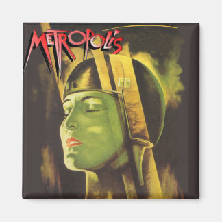 Metropolis square magnet (face in helmet)