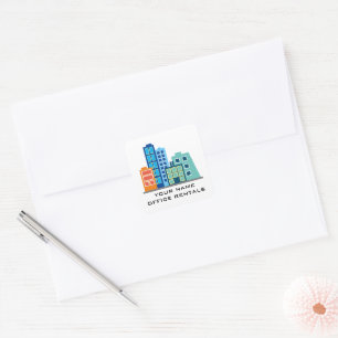 Metropolis stickers for city real estate market