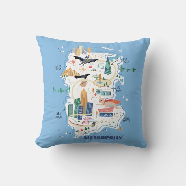 Metropolis Story Book Map Cushion (Front)