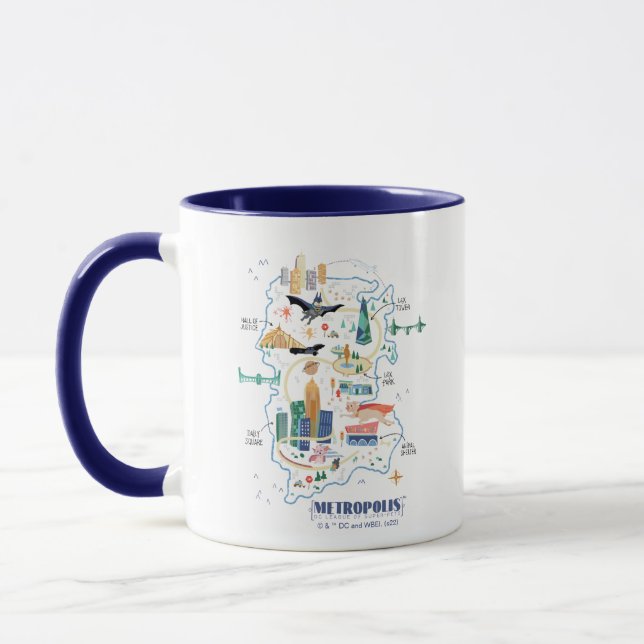 Metropolis Story Book Map Mug (Left)