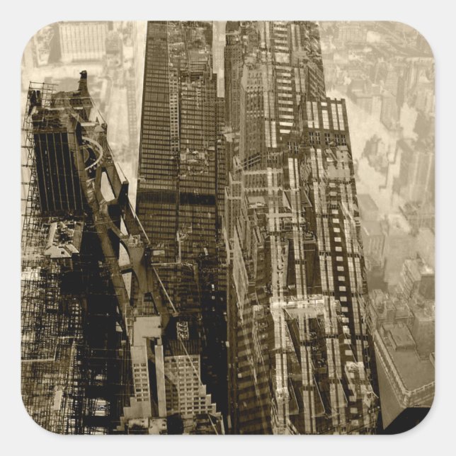 Metropolis V Square Sticker (Front)