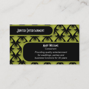 Metropolitan Glam Business Card, Olive Green Card