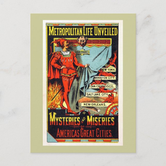 Metropolitan Life Unveiled Vintage Illustration Postcard (Front)