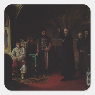 Metropolitan Philip of Moscow with Tsar Ivan Square Sticker