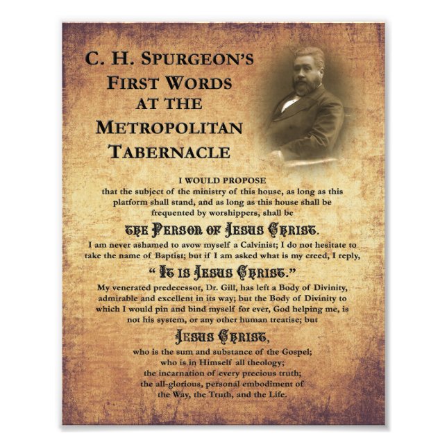 Metropolitan Tabernacle First Words Photo (Front)