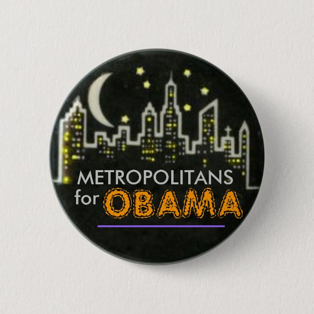 METROPOLITANS for OBAMA Pin (Front)
