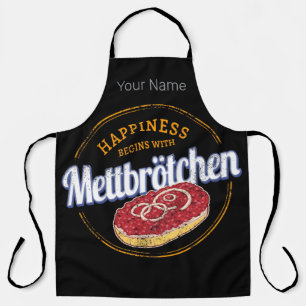 Mett Roll With Onion Vintage Minced Pork Bun Snack Apron