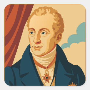 Metternich: Modern Vintage Poster Square Sticker
