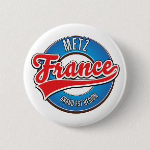 Metz Grand Est region France 6 Cm Round Badge