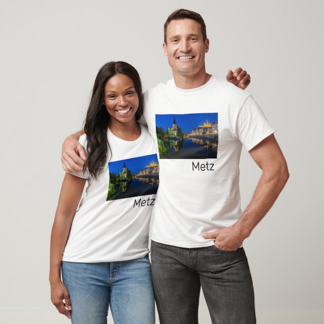 Metz Temple Neuf France Night Moselle Souvenir T-Shirt (Unisex)