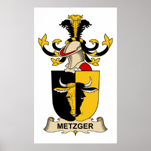 Metzger Family Crest Poster