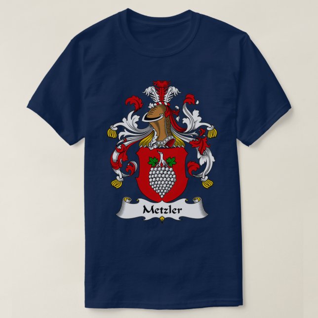 Metzler Coat of Arms Family Crest  T-Shirt (Design Front)