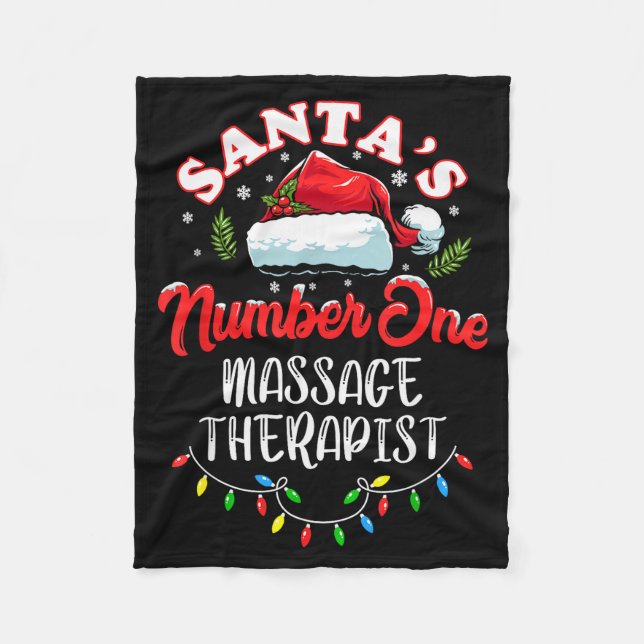 Meuse Christmas Gift Santas Number One Mage Theras Fleece Blanket (Front)