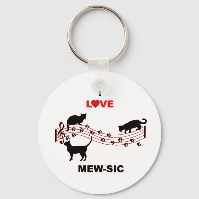 Mew-sic Key Ring (Front)