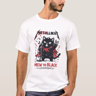 Mew to Black – Metal Cat Vocalist Parody T-Shirt