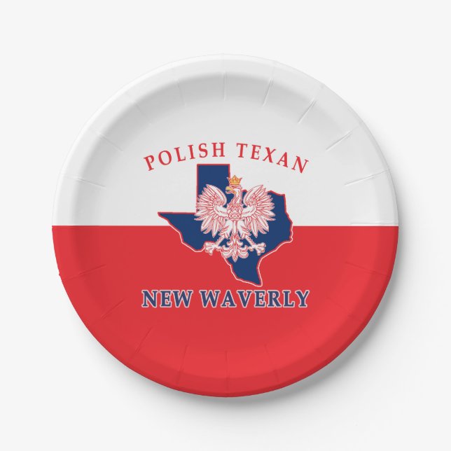 Mew Waverly Polish Texan Paper Plate (Front)