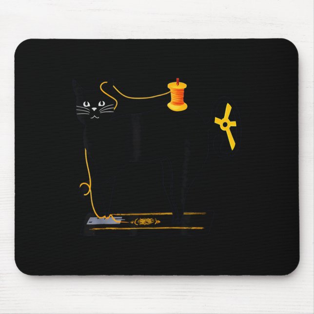Mewing Machine Funny Quilting Craft Lover Quilter Mouse Mat (Front)