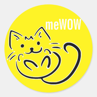 meWOW Cat Yellow Good Job Customisable Sticker