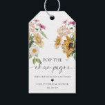 Mews Sunflower Pop the Champagne Bridal Shower Gift Tags<br><div class="desc">These pop the champagne she's changing her last name bridal shower favour tag feature an autumn sunflower fall floral design. The script heading is an image that cannot be edited. All of the other text is fully editable. For more advanced customisation of this design, simply select the "Customise It" button...</div>