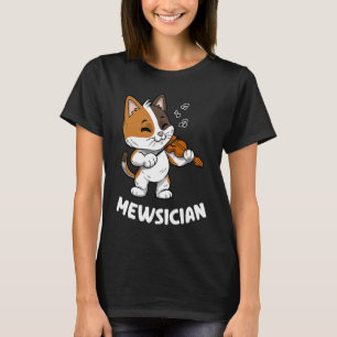 Mewsician Violin Player Cat  Violinist Musician T-Shirt