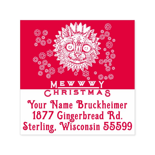 MEWWWY CHRISTMAS self-inking stamp (Design)