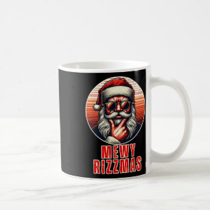 Mewy Rizzmas Funny Santa Mewing Joke Rizz Mens Chr Coffee Mug