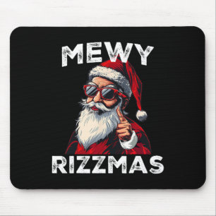 Mewy Rizzmas Funny Santa Mewing Joke Rizz Mens Chr Mouse Mat