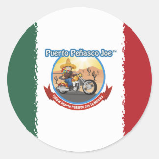 Mexcian Flag Classic Round Sticker