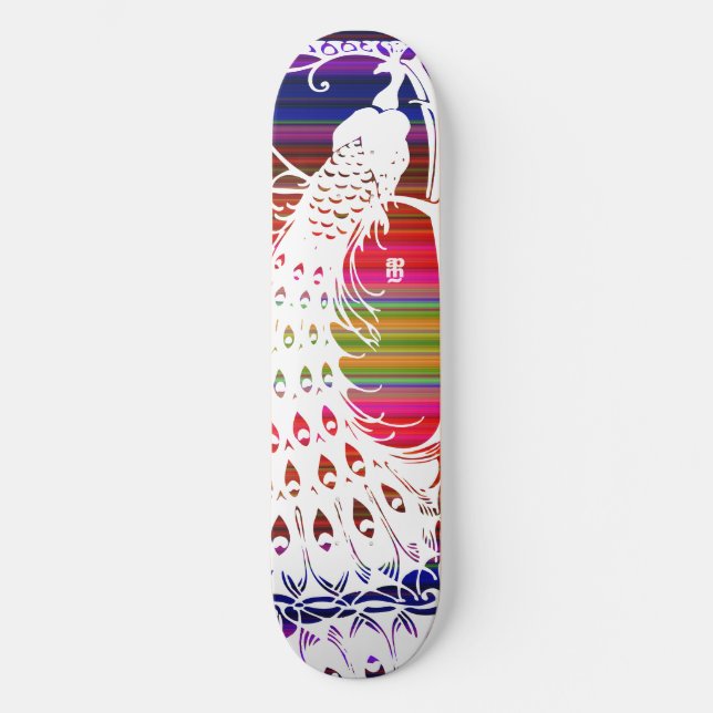 Mexi-Cali Peacock Skateboard (Front)