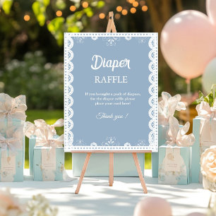 Mexica talavera  Diaper raffle baby shower sign