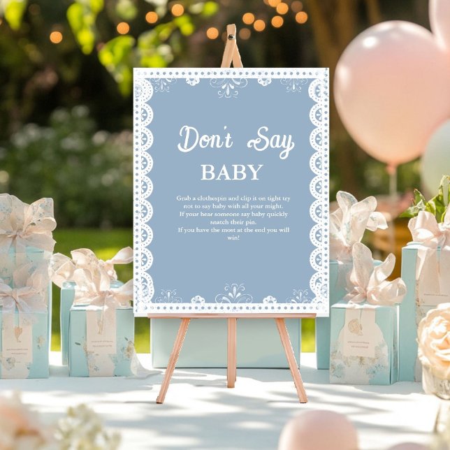 Mexica talavera don't say baby baby Shower sign (Creator Uploaded)