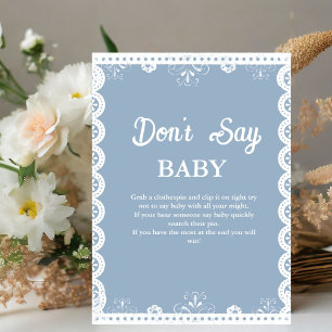Mexica talavera don't say baby baby Shower sign