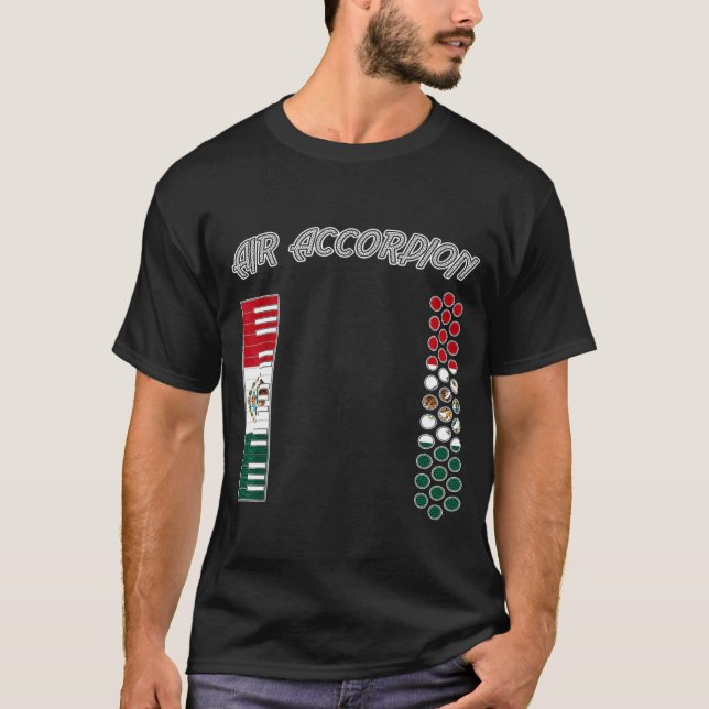Mexican Air Accordion Anniversary Summer Vacation  T-Shirt (Front)