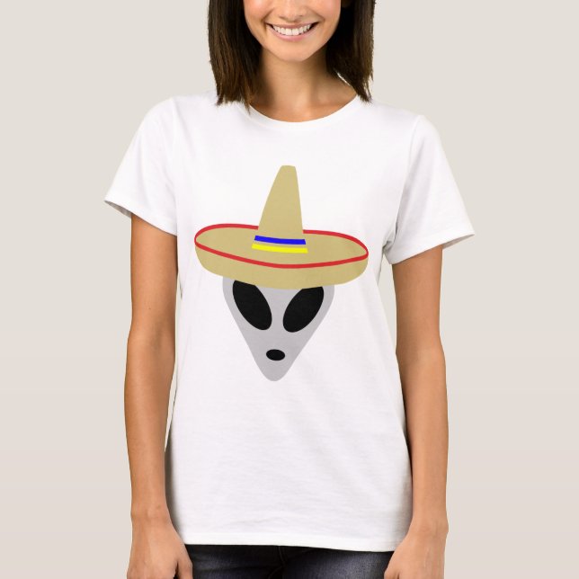 mexican alien sombrero T-Shirt (Front)