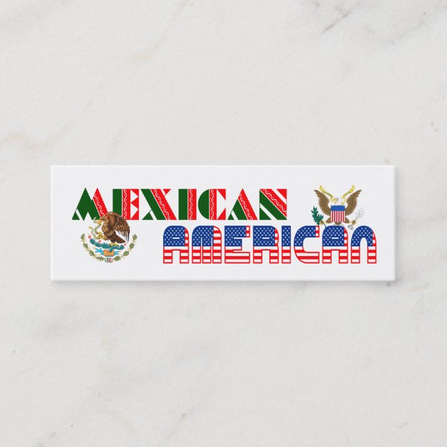 Mexican American Eagles Mini Business Card (Front)