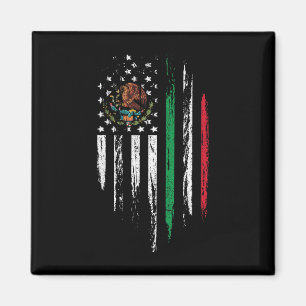 Mexican American Flag Combo Mexico Usa Cinco De Ma Magnet