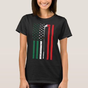Mexican American Flag Golf Cinco De Mayo Sports Me T-Shirt