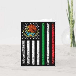 Mexican american flag mexican roots mexico america card