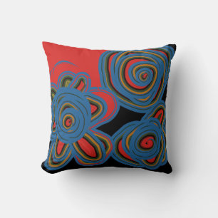 Mexican American Floral Swirl Design Cushion